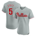 Ldoa P.Phillies #5 Bryson Stott Player Gray Home Limited Elite Stitched Jerseys