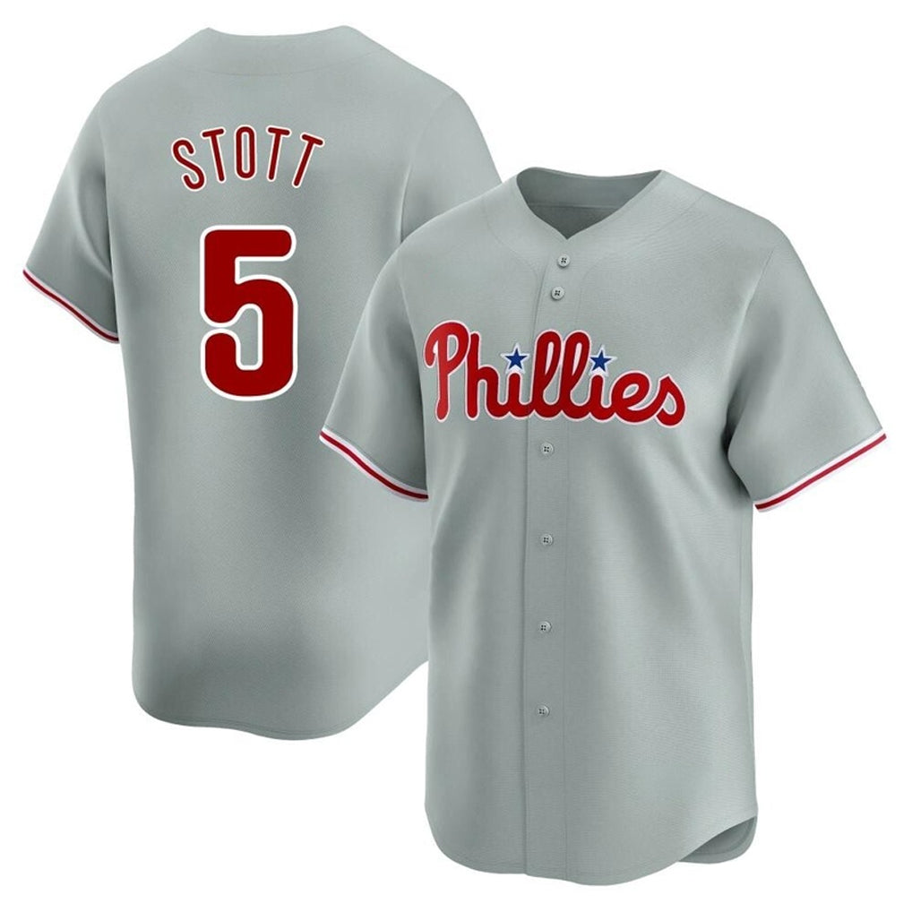 Ldoa P.Phillies #5 Bryson Stott Player Gray Home Limited Stitched Jerseys
