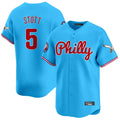 Ldoa P.Phillies #5 Bryson Stott Player Light Blue Phillies & Eagles Vapor Premier Limited Stitched Jerseys