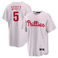 Ldoa P.Phillies #5 Bryson Stott Player White Home Game Stitched Jerseys