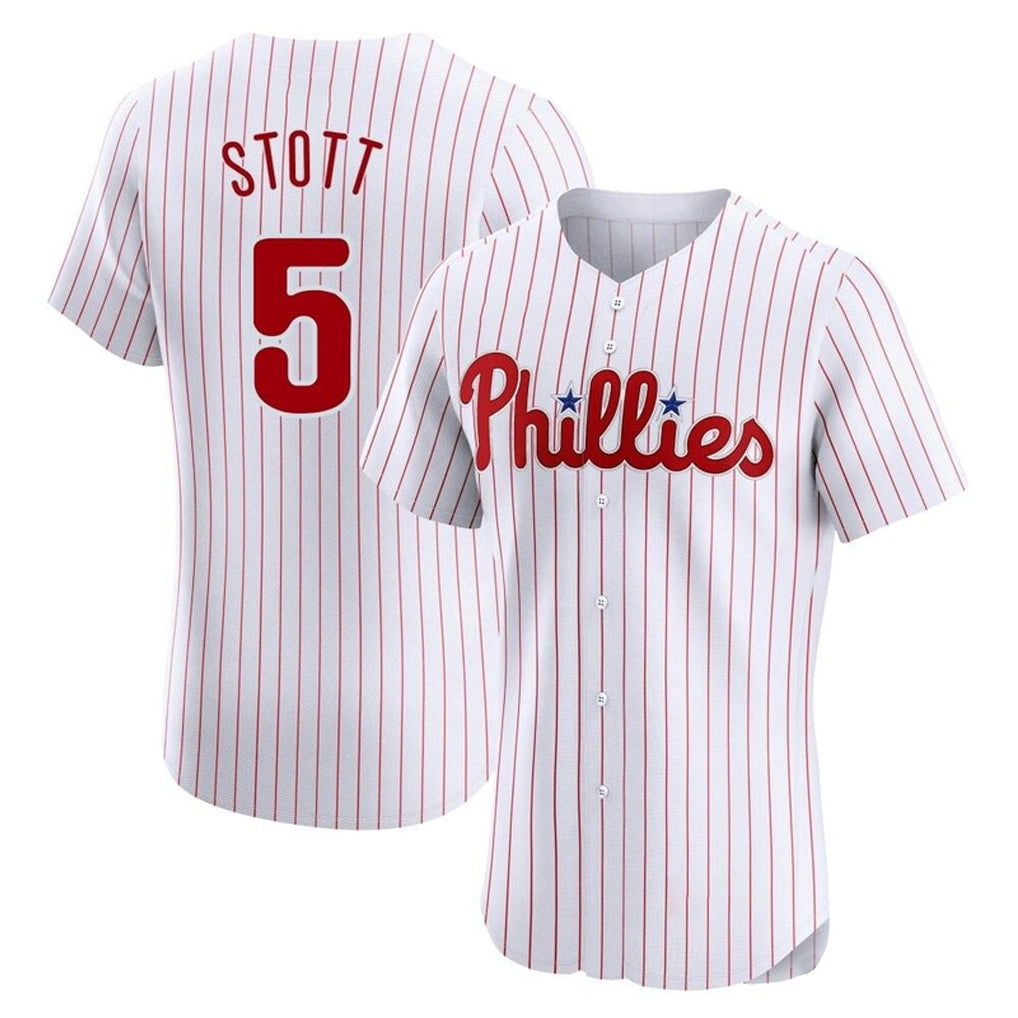 Ldoa P.Phillies #5 Bryson Stott Player White Home Limited Elite Stitched Jerseys