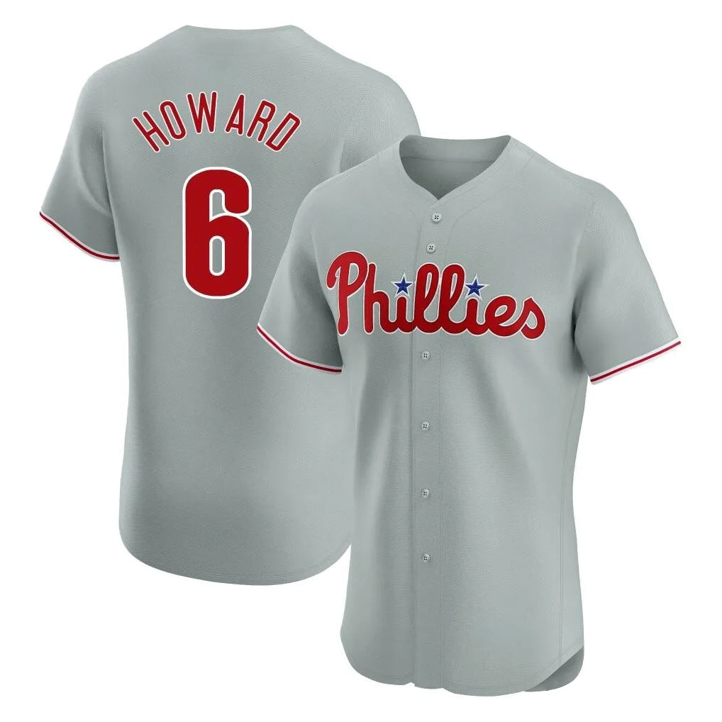 Ldoa P.Phillies #6 Ryan Howard Player Gray Home Limited Elite Stitched Jerseys