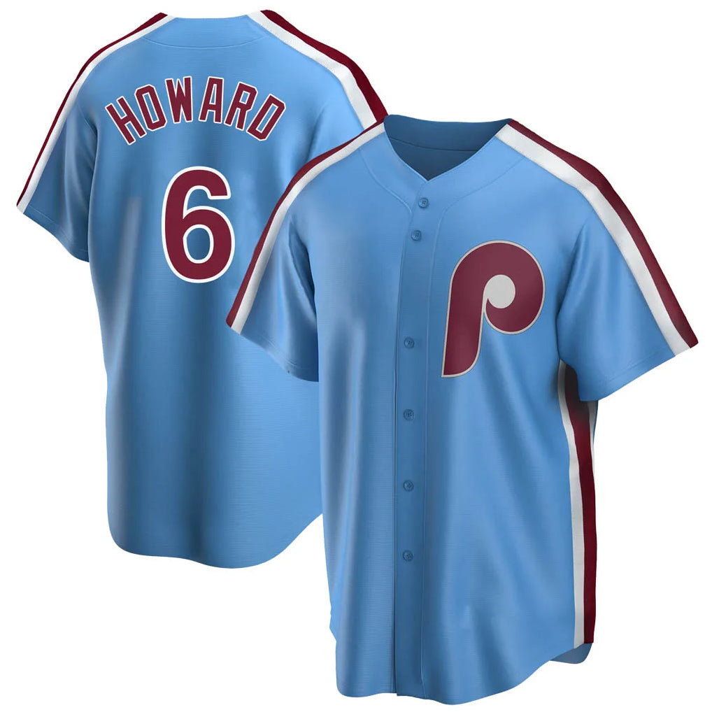 Ldoa P.Phillies #6 Ryan Howard Player Light Blue Home Game Stitched Jerseys