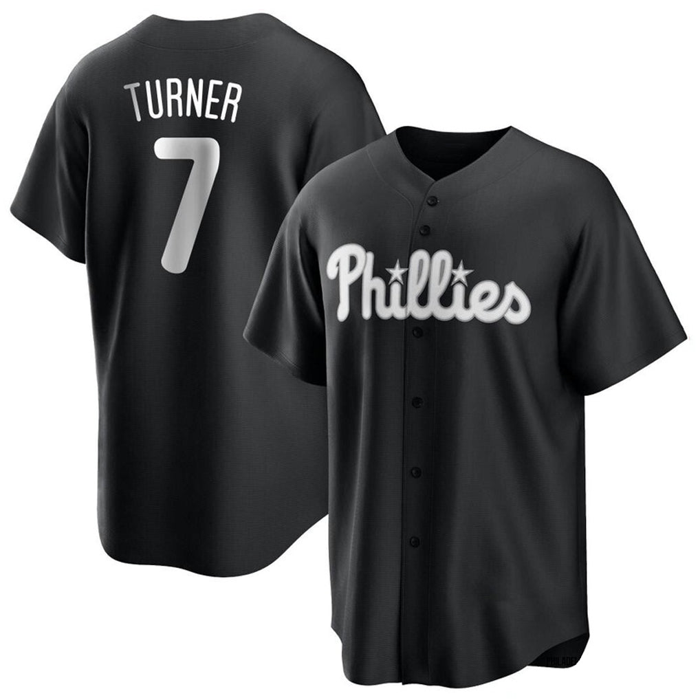Ldoa P.Phillies #7 Trea Turner Player Black Alt Fashion Home Game Stitched Jerseys