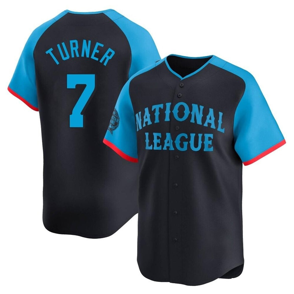 Ldoa P.Phillies #7 Trea Turner Player Navy National League All-Star Limited Game Stitched Jerseys
