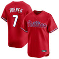 Ldoa P.Phillies #7 Trea Turner Player Red Home Limited Stitched Jerseys