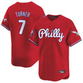 Ldoa P.Phillies #7 Trea Turner Player Red Phillies & Eagles Vapor Premier Limited Stitched Jerseys