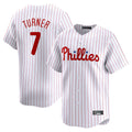 Ldoa P.Phillies #7 Trea Turner Player White Home Limited Stitched Jerseys