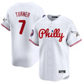Ldoa P.Phillies #7 Trea Turner Player White Phillies & Eagles Vapor Premier Limited Stitched Jerseys