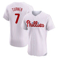 Ldoa P.Phillies #7 Trea Turner Player White Pinstripe Phillies & Eagles Vapor Premier Limited Elite Stitched Jerseys