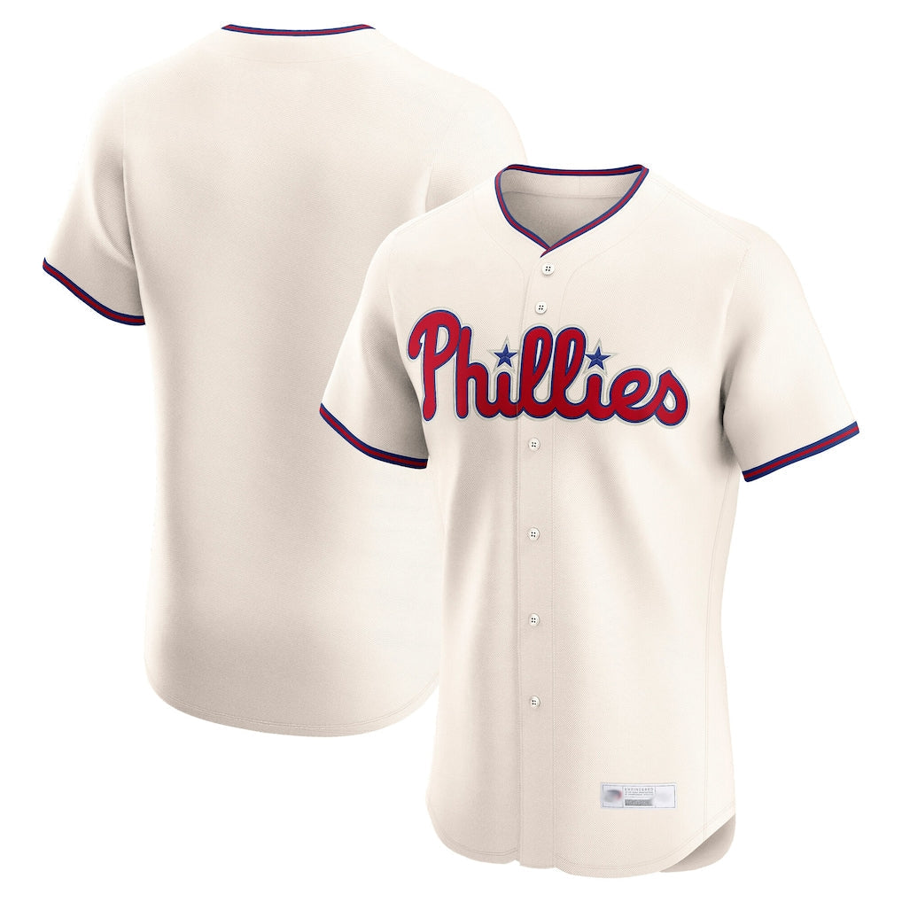 Ldoa P.Phillies Blank Player Cream Home Limited Elite Stitched Jerseys