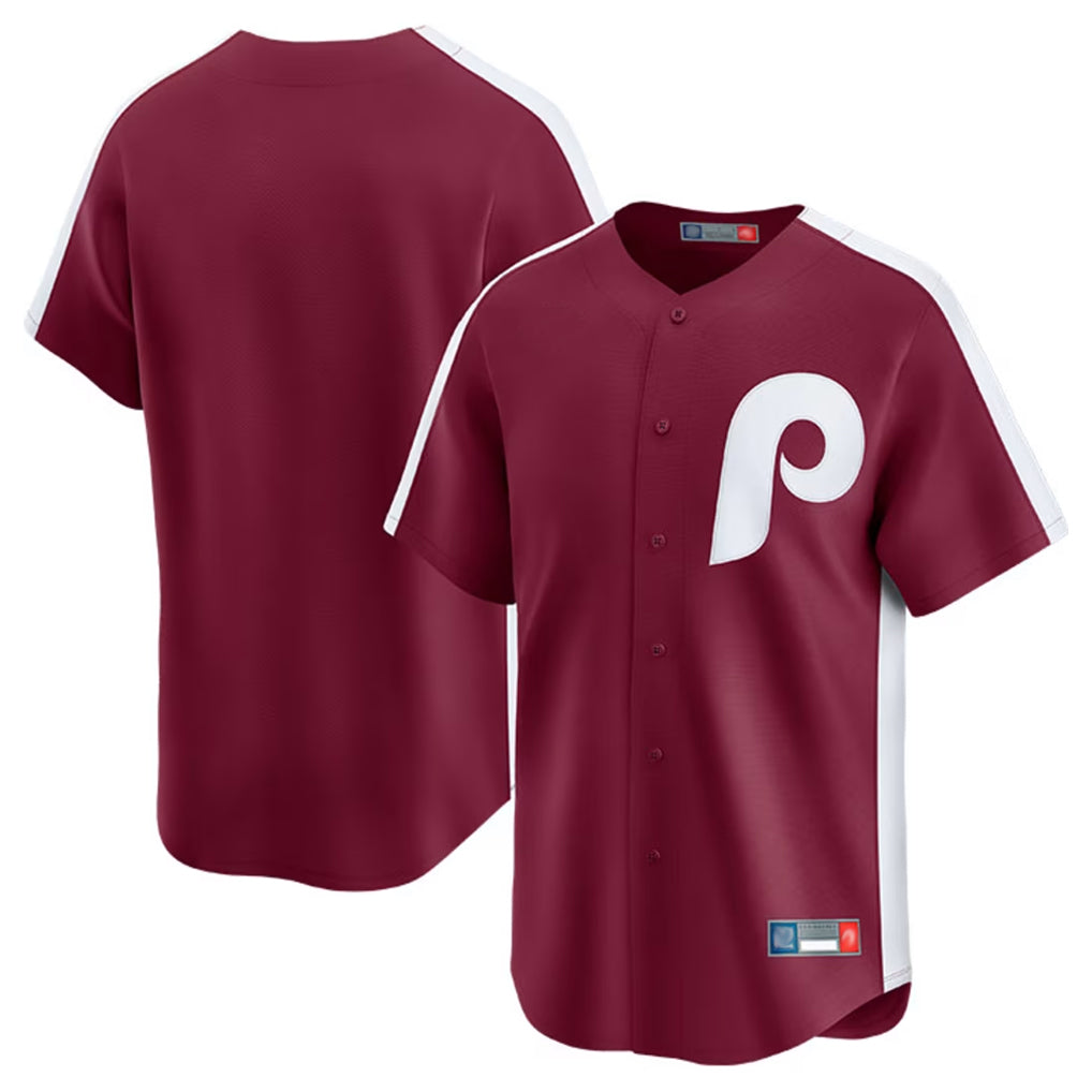 Ldoa P.Phillies Blank Player Red Cooperstown Collection Limited Home Stitched Jerseys