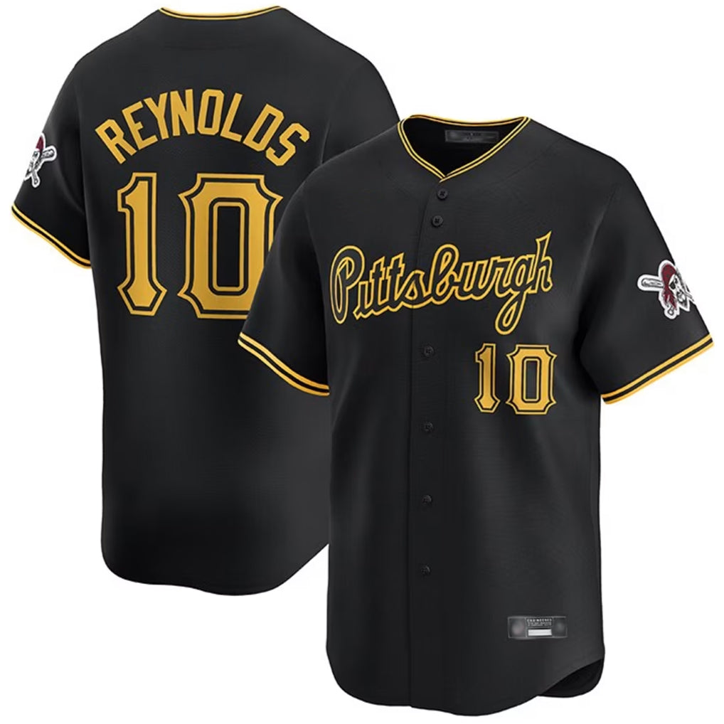 Ldoa P.Pirates #10 Bryan Reynolds Player Black Alt Home Limited Stitched Jerseys
