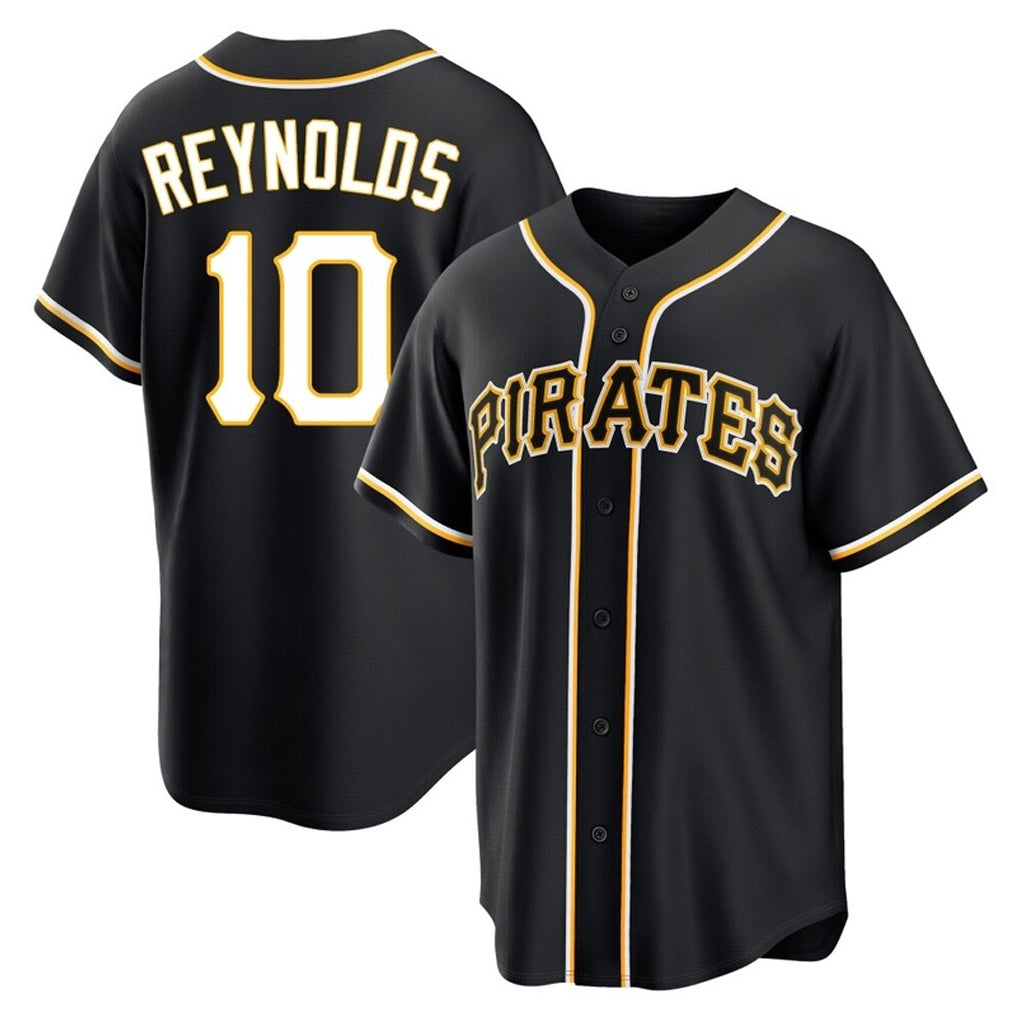 Ldoa P.Pirates #10 Bryan Reynolds Player Black Fashion Out Home Game Stitched Jerseys
