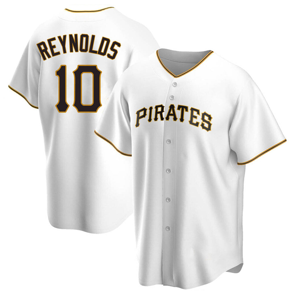 Ldoa P.Pirates #10 Bryan Reynolds Player White Home Game Stitched Jerseys