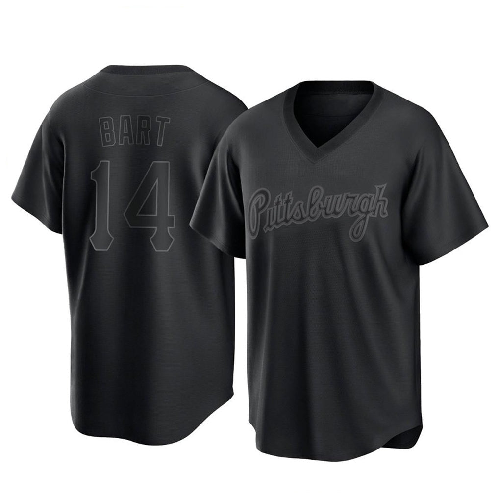 Ldoa P.Pirates #14 Joey Bart Player Black Fashion Home Game Stitched Jerseys