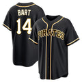 Ldoa P.Pirates #14 Joey Bart Player Black Fashion Out Home Game Stitched Jerseys