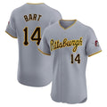 Ldoa P.Pirates #14 Joey Bart Player Gray Road Home Limited Elite Stitched Jerseys