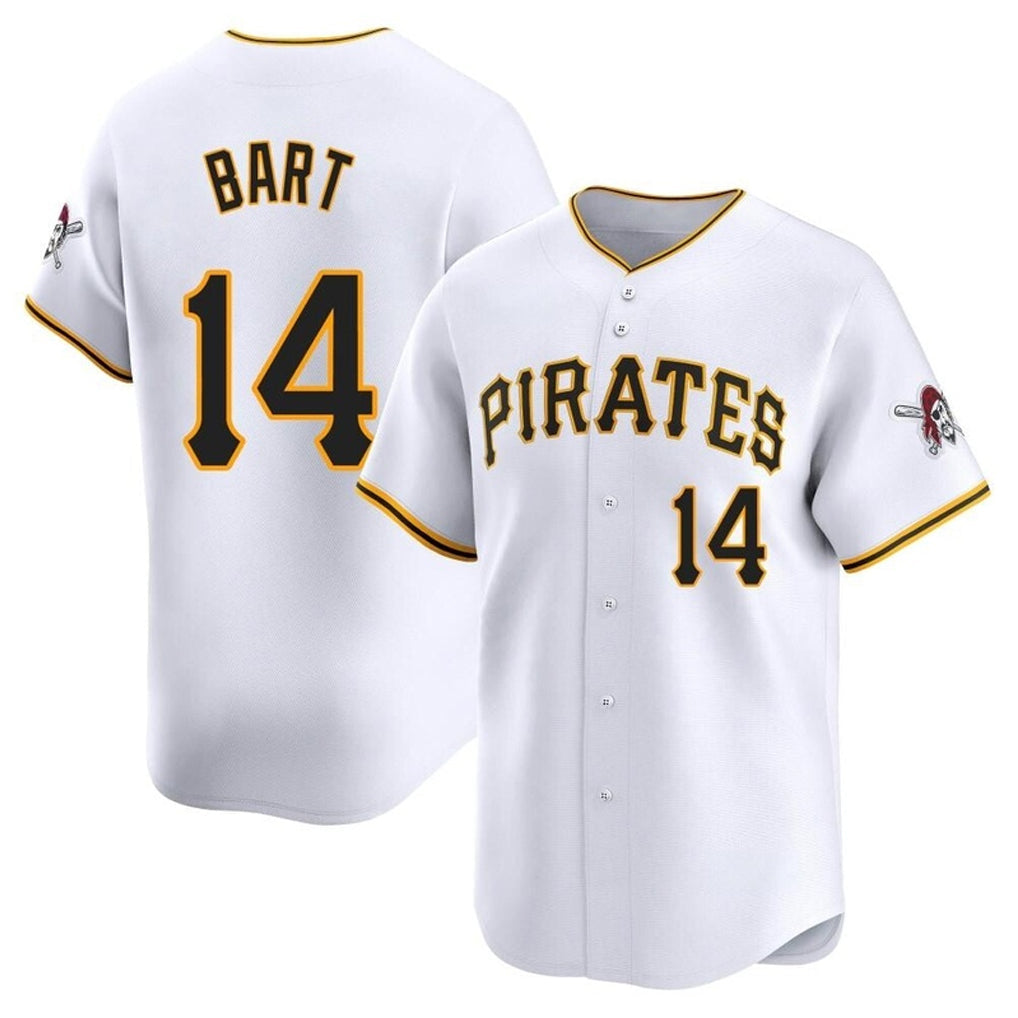 Ldoa P.Pirates #14 Joey Bart Player White Home Limited Stitched Jerseys