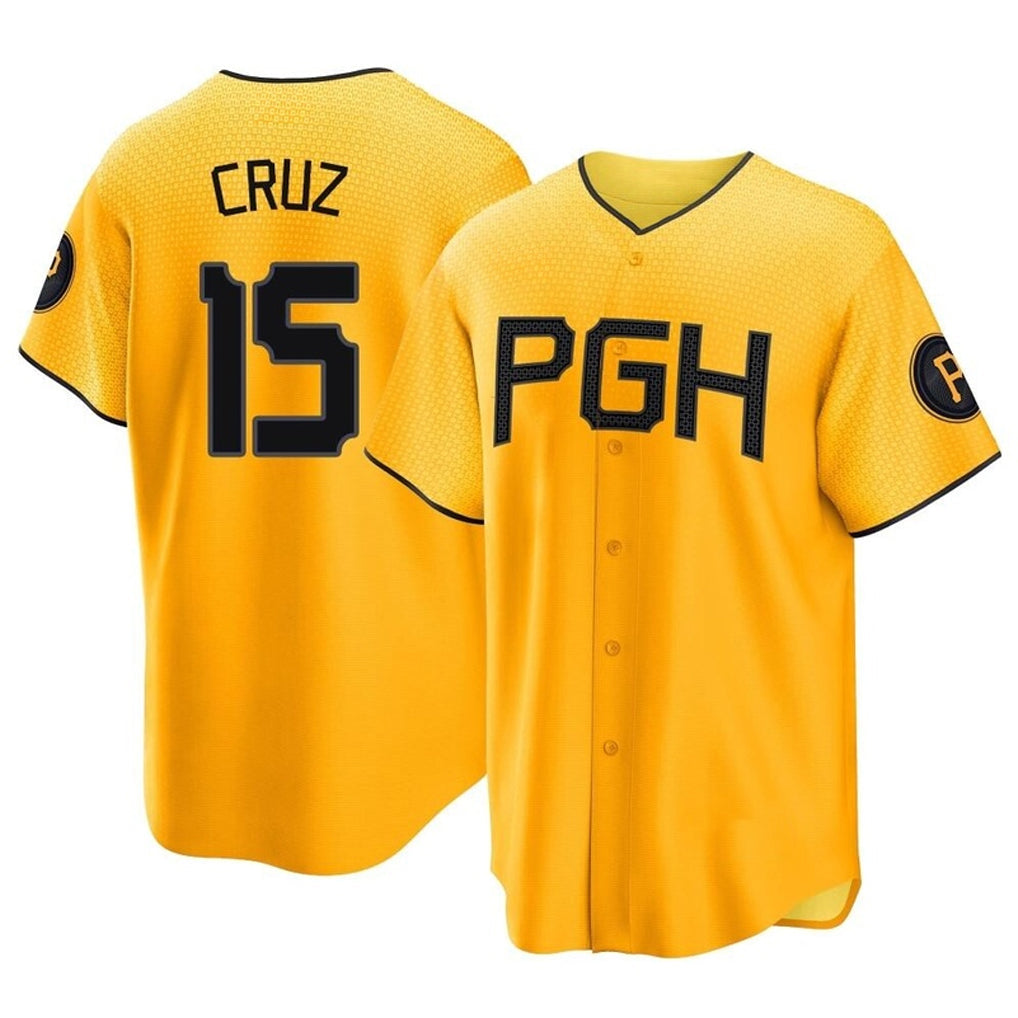 Ldoa P.Pirates #15 Oneil Cruz Player Gold City Connect Home Game Stitched Jerseys