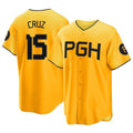 Ldoa P.Pirates #15 Oneil Cruz Player Gold City Connect Home Game Stitched Jerseys