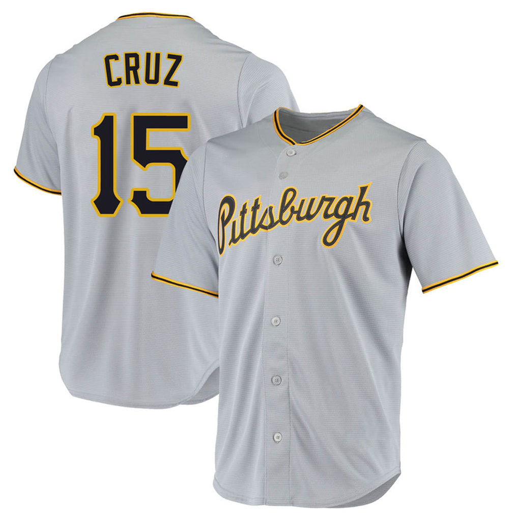 Ldoa P.Pirates #15 Oneil Cruz Player Gray Road Home Game Stitched Jerseys