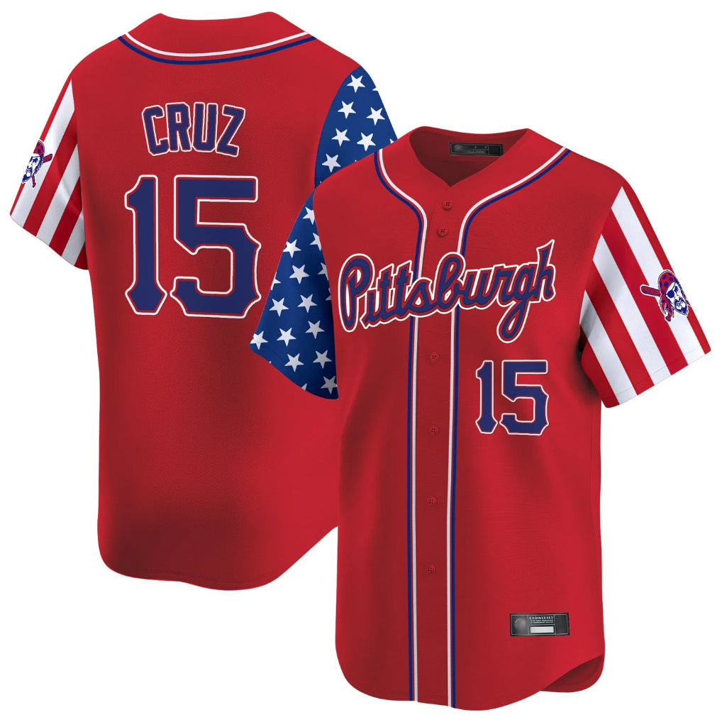 Ldoa P.Pirates #15 Oneil Cruz Player Red 2025 Independence Day Vapor Premier Limited Stitched Jerseys