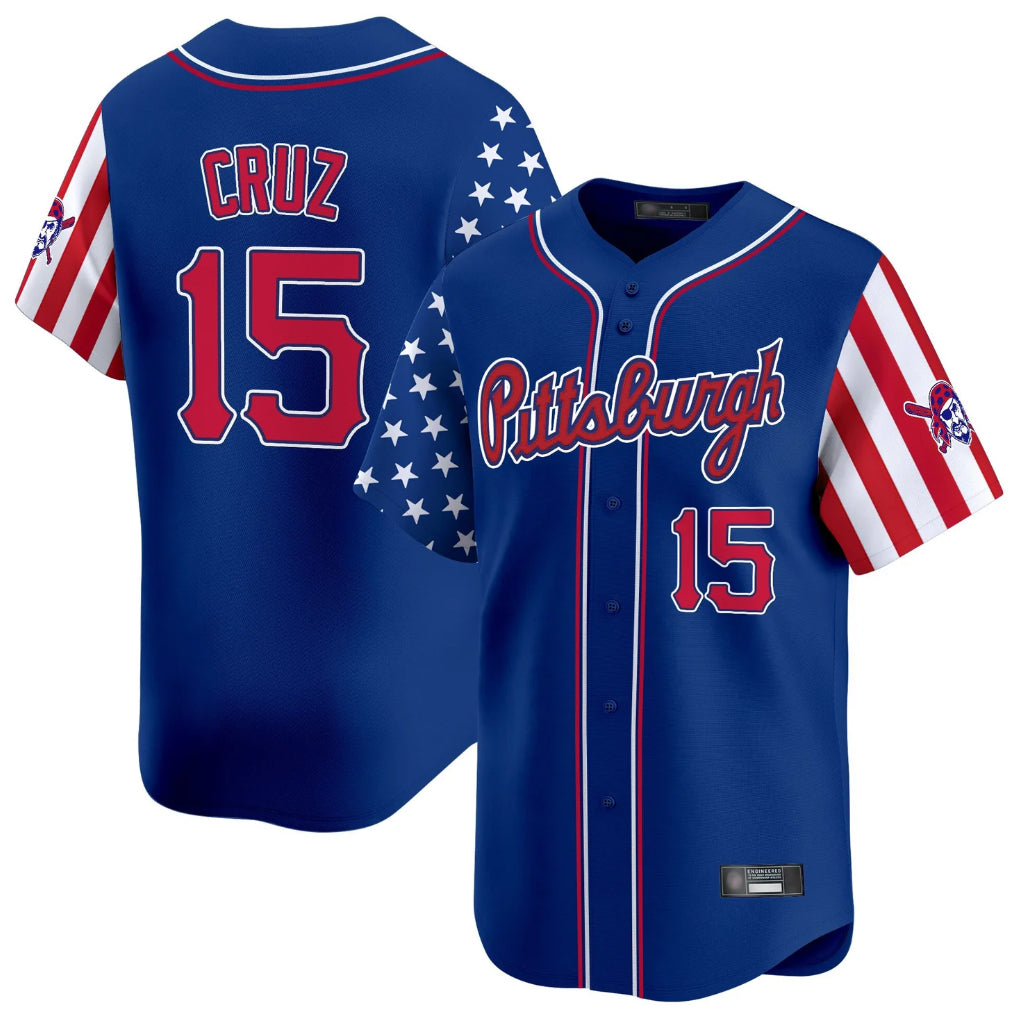 Ldoa P.Pirates #15 Oneil Cruz Player Royal 2025 Independence Day Vapor Premier Limited Stitched Jerseys