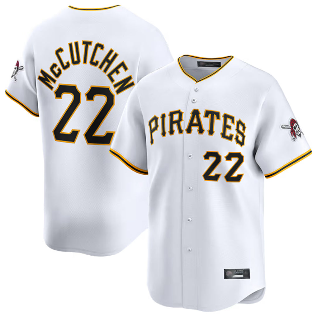 Ldoa P.Pirates #22 Andrew McCutchen Player White Home Limited Stitched Jerseys