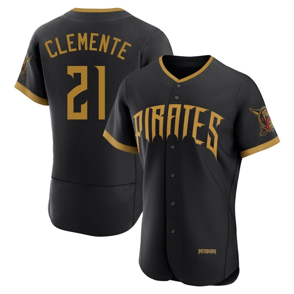 Ldoa P.Pirates #21 Roberto Clemente Player Black 2026 City Connect Home Limited Elite Stitched Jerseys
