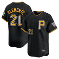 Ldoa P.Pirates #21 Roberto Clemente Player Black Alternate Limited Game Stitched Jerseys