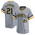 Ldoa P.Pirates #21 Roberto Clemente Player Gray Throwback Cooperstown Collection Limited T-shirt Stitched Jerseys