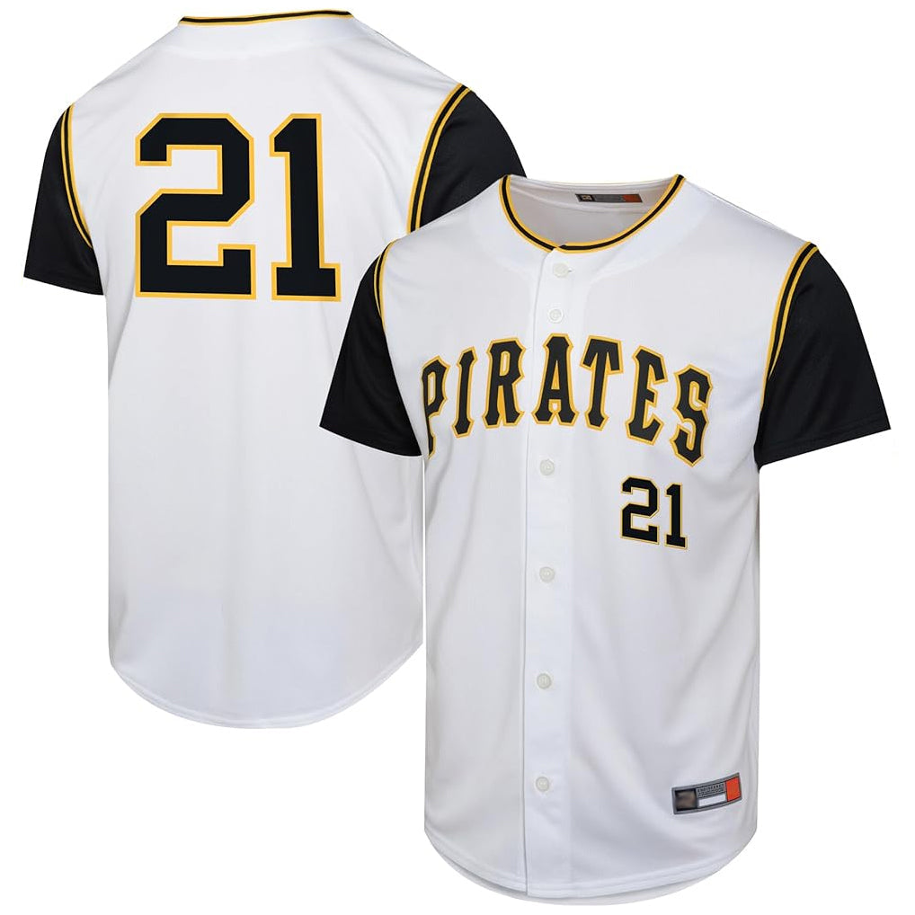 Ldoa P.Pirates #21 Roberto Clemente Player White Throwback Cooperstown Collection Limited Stitched Jerseys