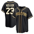 Ldoa P.Pirates #23 Mitch Keller Player Black Fashion Out Home Game Stitched Jerseys