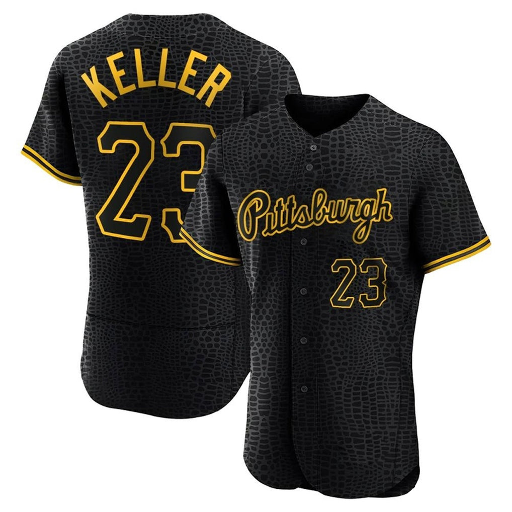 Ldoa P.Pirates #23 Mitch Keller Player Black Snake Skin City Home Limited Elite Stitched Jerseys