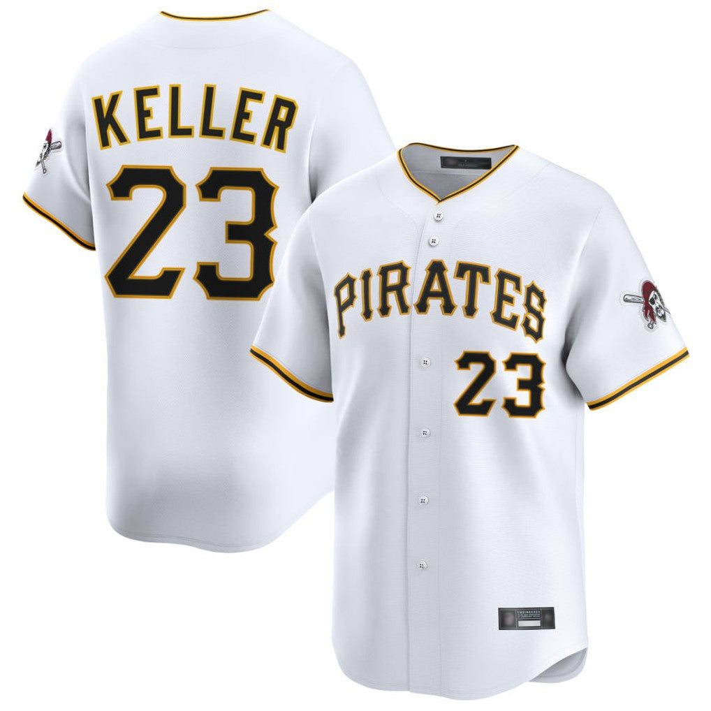 Ldoa P.Pirates #23 Mitch Keller Player White Home Limited Stitched Jerseys