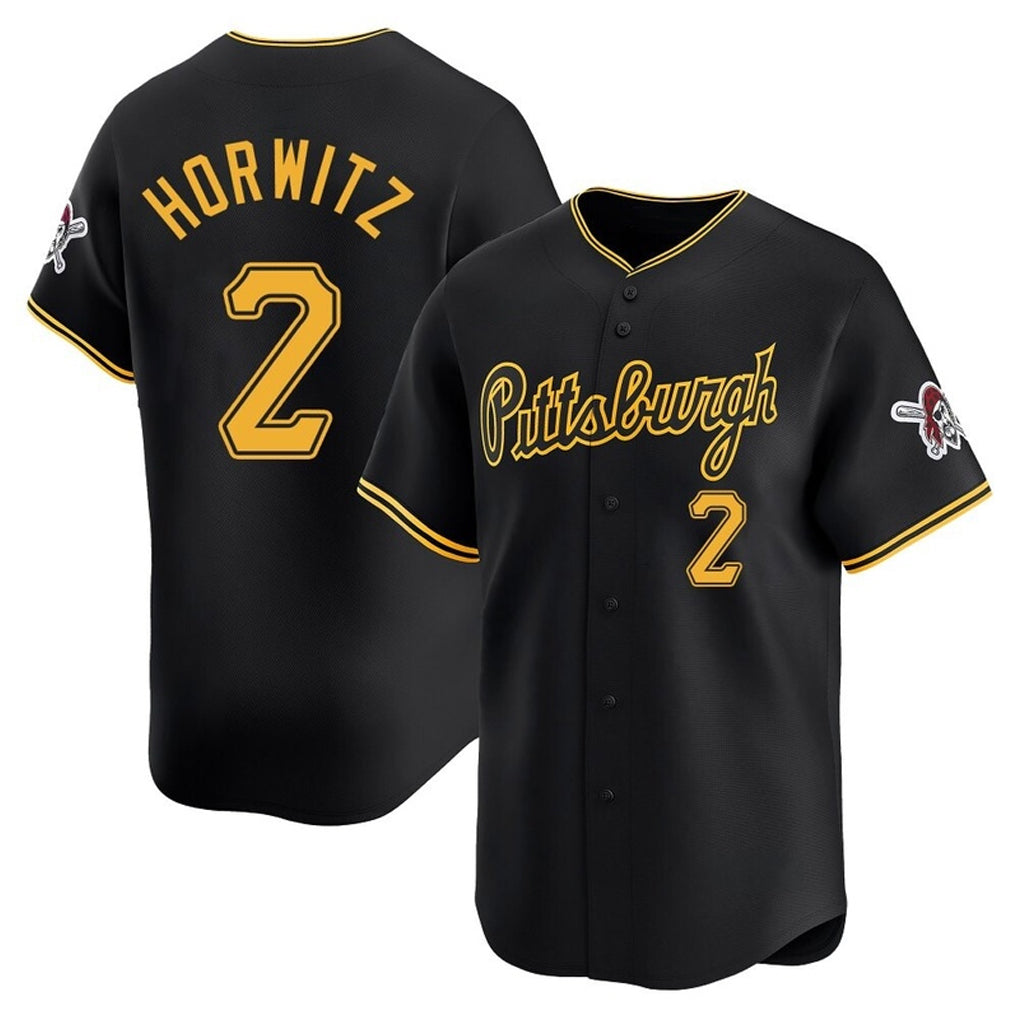 Ldoa P.Pirates #2 Spencer Horwitz Player Black Alt Home Limited Stitched Jerseys