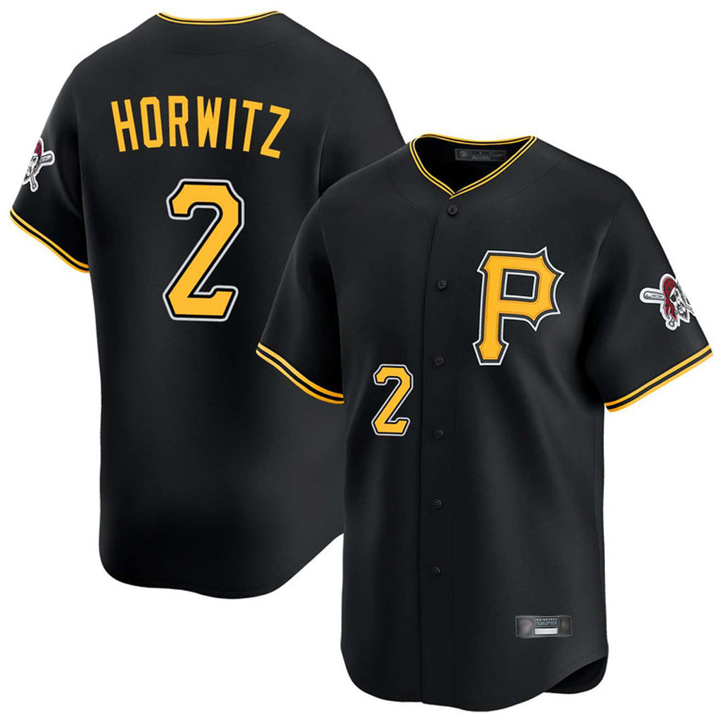 Ldoa P.Pirates #2 Spencer Horwitz Player Black Alternate Limited Game Stitched Jerseys