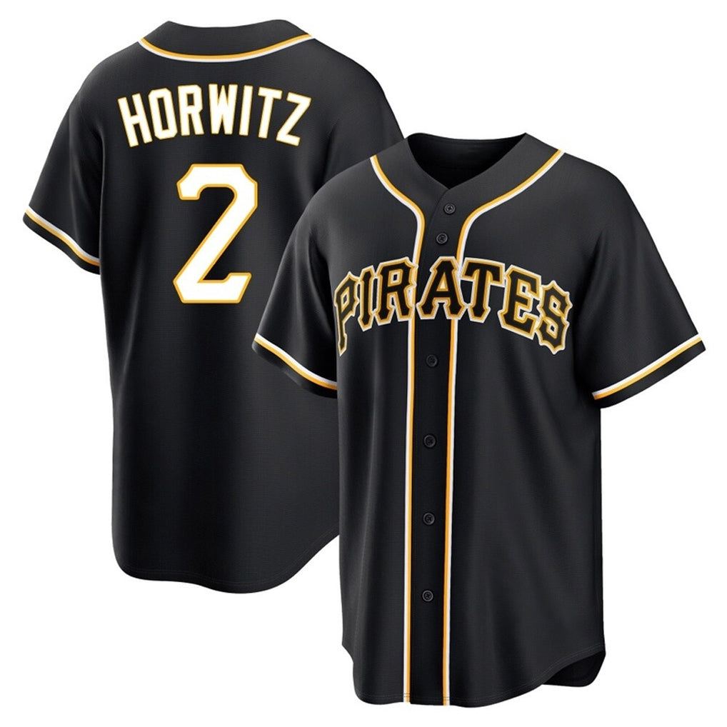 Ldoa P.Pirates #2 Spencer Horwitz Player Black Fashion Out Home Game Stitched Jerseys