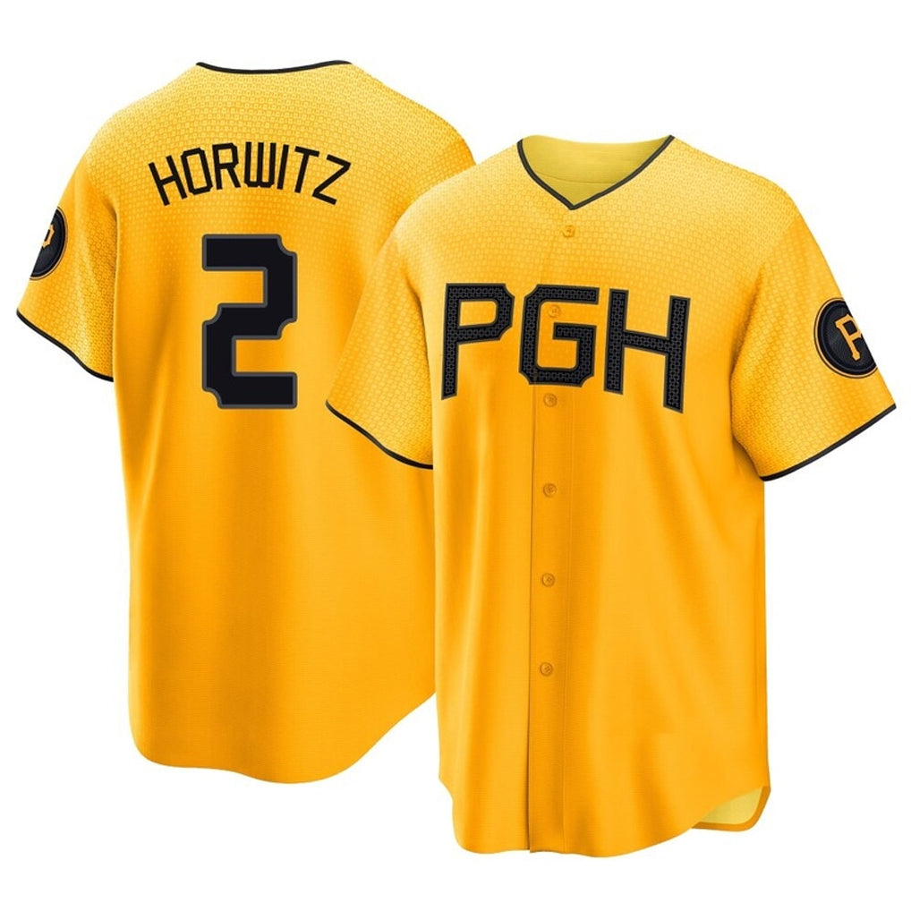 Ldoa P.Pirates #2 Spencer Horwitz Player Gold City Connect Home Game Stitched Jerseys