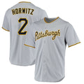 Ldoa P.Pirates #2 Spencer Horwitz Player Gray Road Home Game Stitched Jerseys