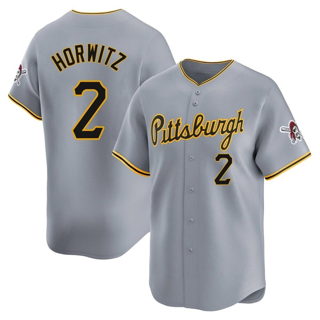 Ldoa P.Pirates #2 Spencer Horwitz Player Gray Road Home Limited Stitched Jerseys