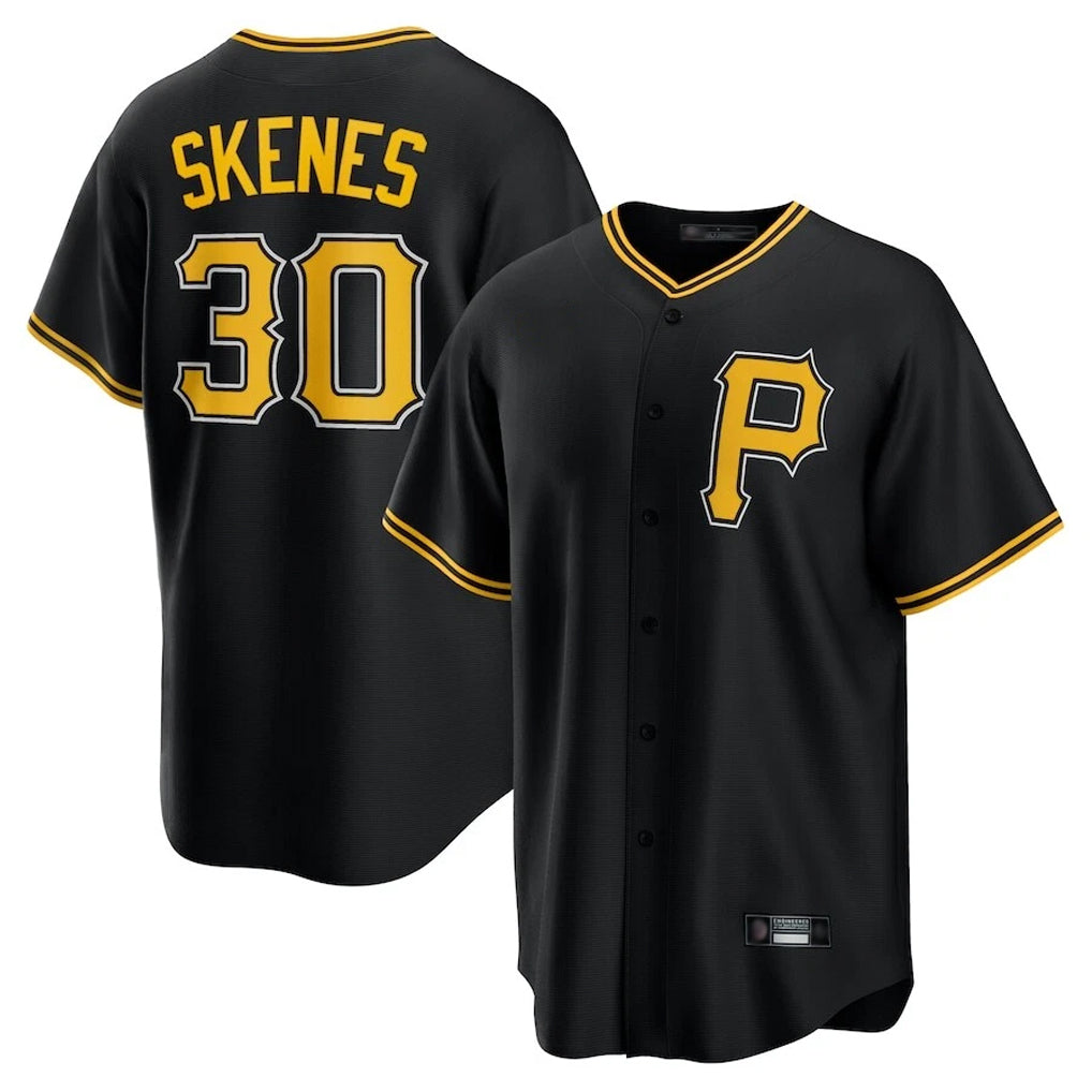 Ldoa P.Pirates #30 Paul Skenes Player Black Alternate 2025 Home Game Stitched Jerseys