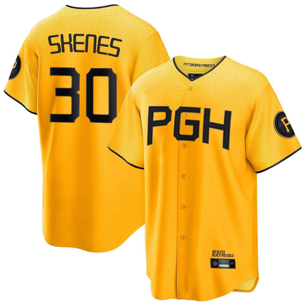 Ldoa P.Pirates #30 Paul Skenes Player Gold City Connect Home Limited Stitched Jerseys