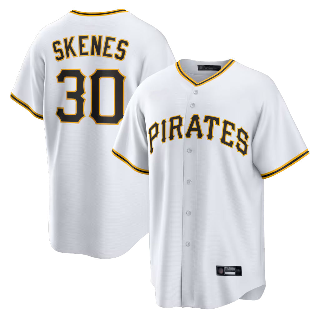 Ldoa P.Pirates #30 Paul Skenes Player White Home Game Stitched Jerseys
