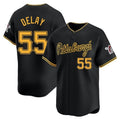 Ldoa P.Pirates #55 Jason Delay Player Black Alt Home Limited Stitched Jerseys