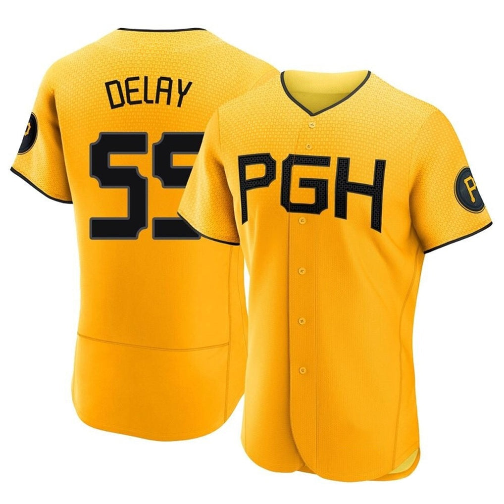 Ldoa P.Pirates #55 Jason Delay Player Gold City Connect Home Limited Elite Stitched Jerseys