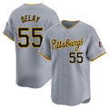 Ldoa P.Pirates #55 Jason Delay Player Gray Road Home Limited Stitched Jerseys