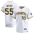 Ldoa P.Pirates #55 Jason Delay Player White Home Limited Stitched Jerseys
