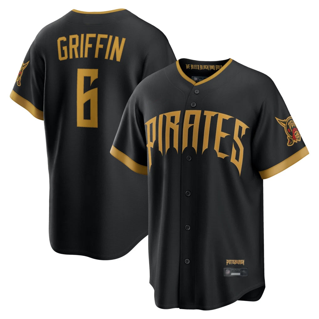 Ldoa P.Pirates #6 Konnor Griffin Player Black 2026 City Connect Home Game Stitched Jerseys
